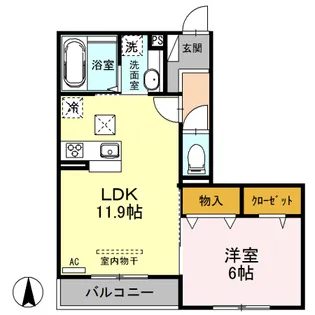 ARTENSIA【1階】の間取り