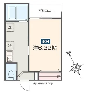 ボヌール指扇【304号室】の間取り