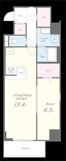 PRIME COZY【0202号室】の間取り