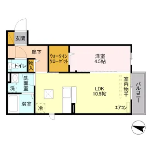 フォレストコート大宮【1階】の間取り