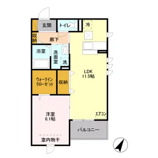 シャルマン【1階】の間取り