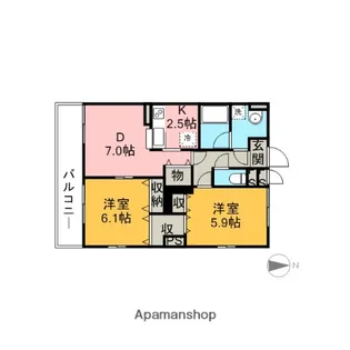 パミール大成【2階】の間取り