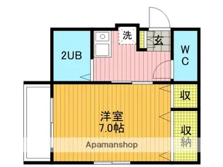 サンシャインⅡ【202号室】の間取り