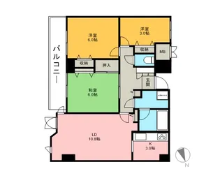 ライオンズプラザ大宮【3階】の間取り