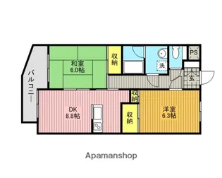 ランドシティハイシマNO1【403号室】の間取り