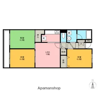 埼玉県さいたま市大宮区東町1丁目【マンション】の間取り