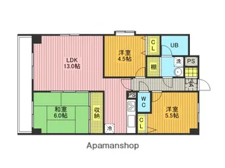 パールデラ【401号室】の間取り