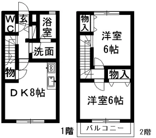 アムール 金谷【107号室】の間取り