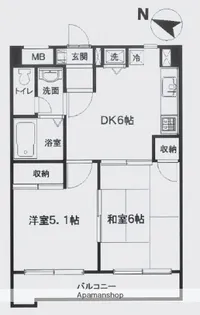グランドメゾン川口幸町【308号室】の間取り