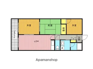 ジュネグリーン【5階】の間取り