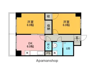 クローネ川口【1階】の間取り