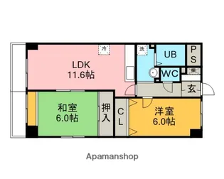 アゼル川口【3階】の間取り