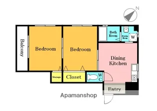 村上ハイツ【203号室】の間取り