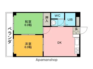 鳩ヶ谷マンション【2階】の間取り