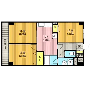 チェスターハウス川口【4階】の間取り