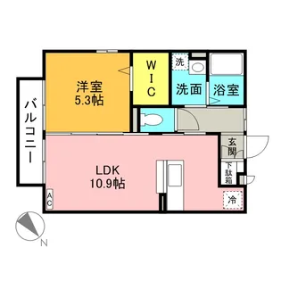 メゾン・ディアベルジュ【1階】の間取り