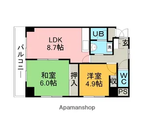 スタードミール【203号室】の間取り