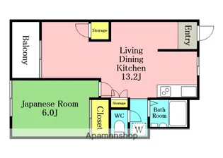 鳩ヶ谷エコーハイツ【4階】の間取り