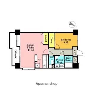 パークサイドハイツタケノヤ【206号室】の間取り