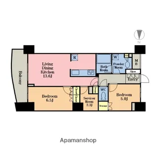 ドリームタワーキュアレジデンス【609号室】の間取り