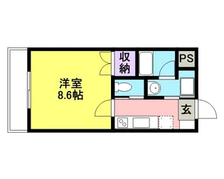 ホワイトフラット【302号室】の間取り