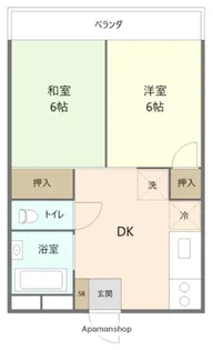 サンハイツ福田【302号室】の間取り