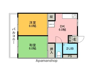 サンハイツ福田【2階】の間取り