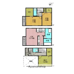 埼玉県川口市川口5丁目【一戸建】の間取り