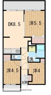グリーンパーク鳩ヶ谷・B棟【11階】の間取り