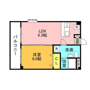 フローレス10番館【207号室号室】の間取り