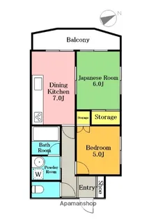 ドームサンヒルズ【202号室】の間取り