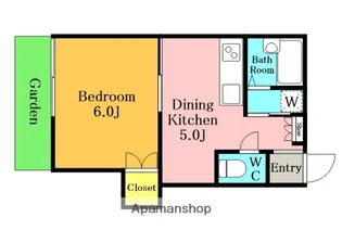 フラワーハイツ【1階】の間取り