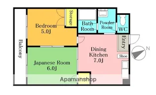 ピースフルハイツ【3階】の間取り
