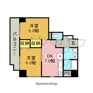 ロイヤルクマイ【2階】の間取り
