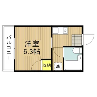 ベルメゾン【203号室号室】の間取り
