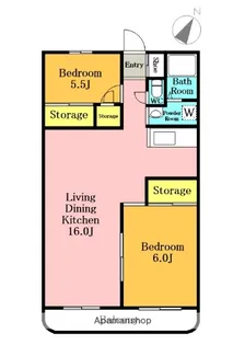 マンションベルシア【2階】の間取り