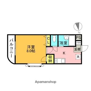 グリーンハイツ幸【2階】の間取り