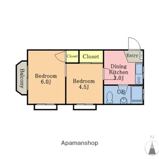 第二桜マンション【308号室】の間取り