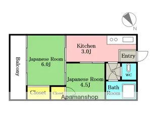 桜ハウス【102号室】の間取り