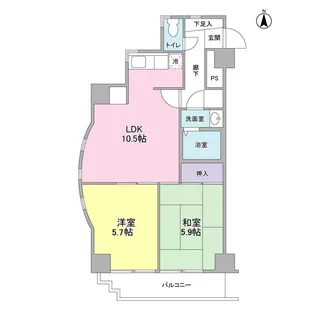 グランディオスTN【3階】の間取り