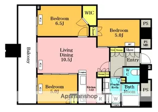 サウスゲートタワー川口【10階】の間取り