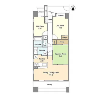 ネクス川口【6階】の間取り
