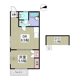 西川口第37レジデンス 旧レオパレス西川口第37【1階】の間取り