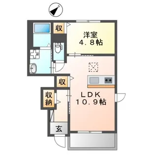 ブルーローズ【1階】の間取り