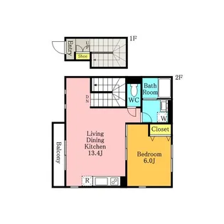 アムールテラス【202号室号室】の間取り