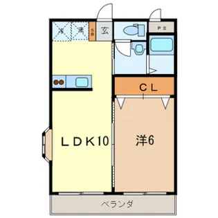 フローレス八番館【310号室号室】の間取り