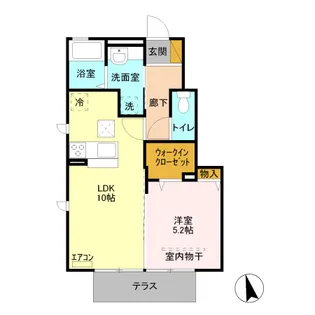 コーワ・ルミエール 参番館【1階】の間取り