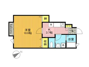 パルムドール【105号室号室】の間取り