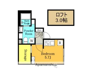 ハルカス川口【102号室】の間取り