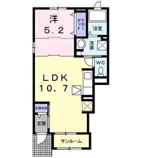 ユーフォリア【1階】の間取り